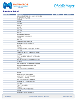 Inventario Actual - Portal de Transparencia del Municipio de