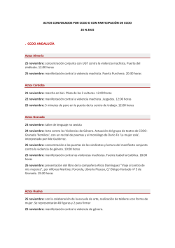 Actos convocados por CCOO