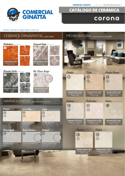 NUEVO CATALOGO CERAMICA CORONA COMERCIAL GINATTA