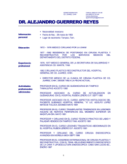 Curriculum Alejandro Guerrero Reyes