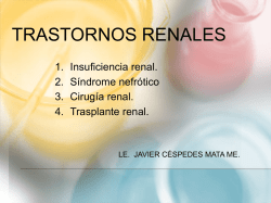 TRASTORNOS RENALES