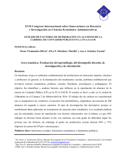 113 Análisis de factores de reprobación en alumnos de la carrera