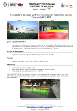 +info - Federación Valencia de Judo y Disciplinas asociadas