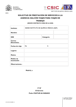 solicitud de prestaci&oacute;n de servicios a la agencia halc&oacute;n viajes para