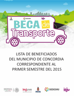 Beneficiarios de Beca de Transportes