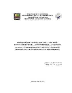 UNIVERSIDAD DE CARABOBO FACULTAD DE CIENCIAS