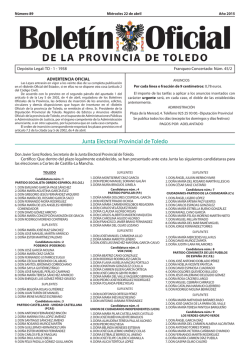 DE LA PROVINCIA DE TOLEDO