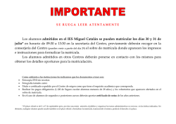 11 Para publicar junto a las listas de 2 OPCIONES