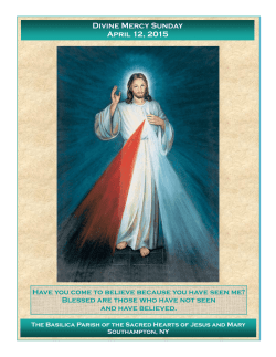 Divine Mercy Sunday April 12, 2015