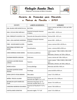 LABOR ACADEMICA HORARIO