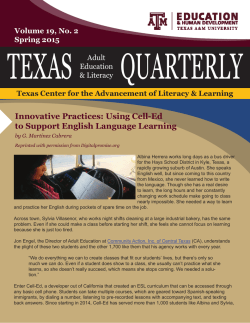 View the PDF - TCALL - Texas A&M University