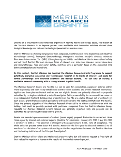 Merieux Research Grant