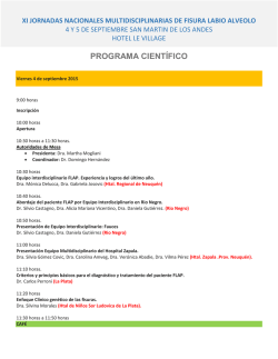 Programa Preliminar - Fisura Labio Palatina