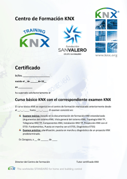 certificado oficial KNX Partner