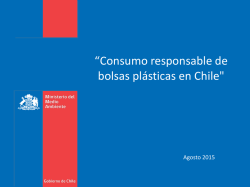 “Consumo responsable de bolsas plásticas en Chile"