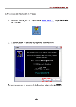 Descargar Manual FriCalc - El Aire Acondicionado .com