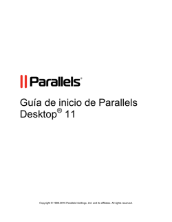 Guía de inicio de Parallels Desktop® 11