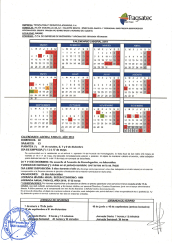 Descargar Calendario laboral Tragsatec Madrid 2016