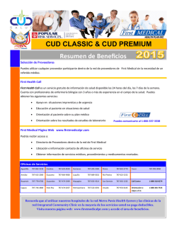 CUD CLASSIC & CUD PREMIUM Resumen de
