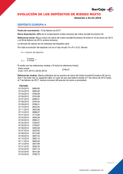 EVOLUCIÓN DE LOS DEPÓSITOS DE RIESGO MIXTO