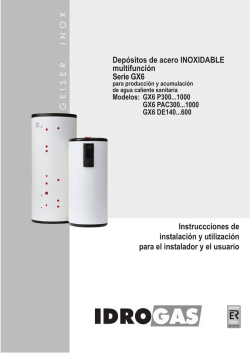 Dep&oacute;sitos de acero INOXIDABLE multifunci&oacute;n Serie GX6