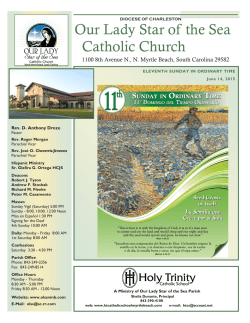Church Bulletin for June 14, 2015