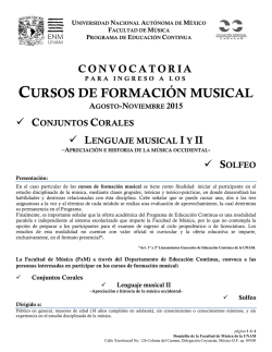cursos de formación musical - Escuela Nacional de Música