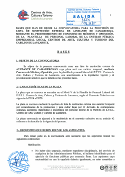 Bases Lista Sustitución Externa Ayudantes de Camarero