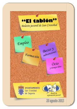 Tablón 28 de agosto de 2015 - Ayuntamiento de San Cristobal de