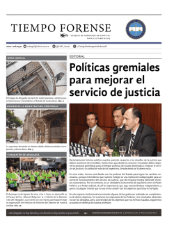 Políticas gremiales para mejorar el servicio de justicia