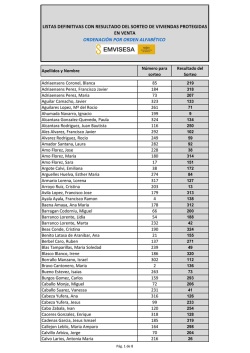 Listas definitivas resultado del sorteo