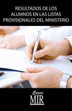 resultados de los alumnos en las listas provisionales del ministerio