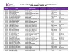 Lista de grupos de Inglés y Matemáticas