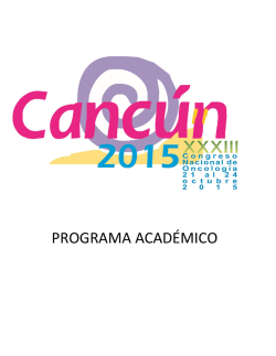 Programa Final Cancún 2015 - Sociedad Mexicana de Oncología