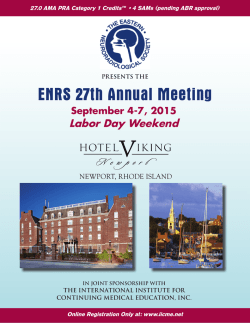 ENRS 27th Annual Meeting