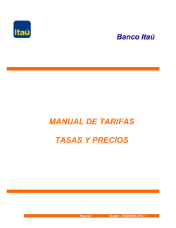 Tarifario - Banco Itaú