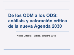 Los ODS y la Agenda 2030