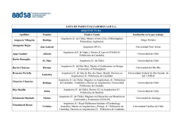 LISTA DE PARES EVALUADORES AAD S.A. ARQUITECTURA
