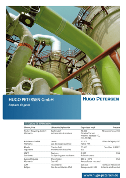 Limpieza de Gases - HUGO PETERSEN GmbH