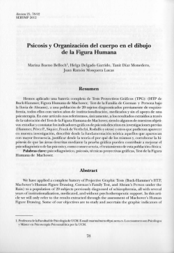 Psicosis y Organización del cuerpo en el dibujo de la Figura Humana