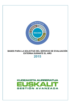 Bases del Servicio de Evaluación Externa 2015