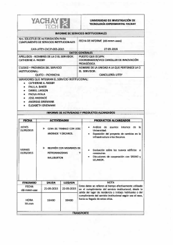 informe de servicios