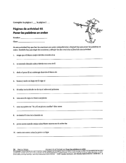 Páginas de actividad 4A