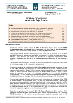 Aceite de Soja - Datos de importación y mercado