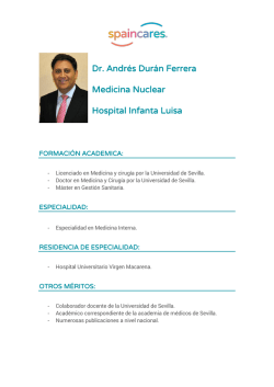 Dr. Andrés Durán Ferrera Medicina Nuclear Hospital