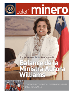 Balance de la Ministra Aurora Williams Balance de la