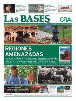 reGIoneS AMenAzADAS - Confederaciones Rurales Argentinas
