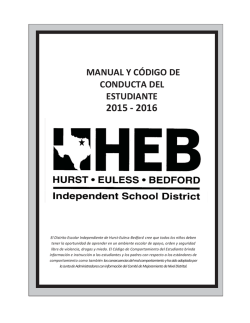 manual y código de conducta del estudiante 2015