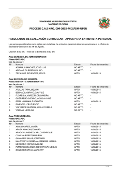 resultados de evaluación curricular