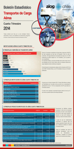 Boletin Estadistico Aereo Alog 2014